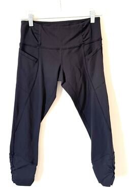 Lululemon Athletica 27" Scrunch Workout Yoga Leggings Black Size 6